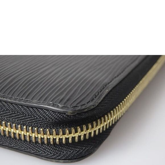 Louis Vuitton Zippy Wallet Black Leather